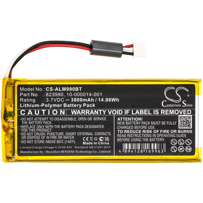 CS-ALM990BT : Battery for ADT Panel SmartThings - Replaces ADT 823990, 10-000014-001