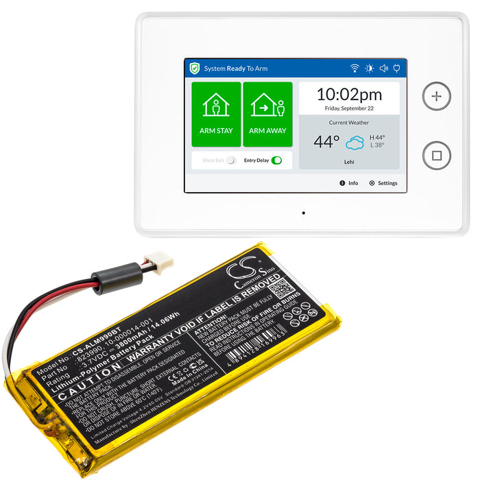 CS-ALM990BT : Battery for ADT Panel SmartThings - Replaces ADT 823990, 10-000014-001