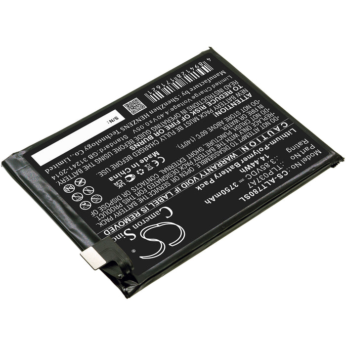 CS-ALT780SL : Battery for Alcatel Plex, T780H - Replaces Alcatel TLP037A7