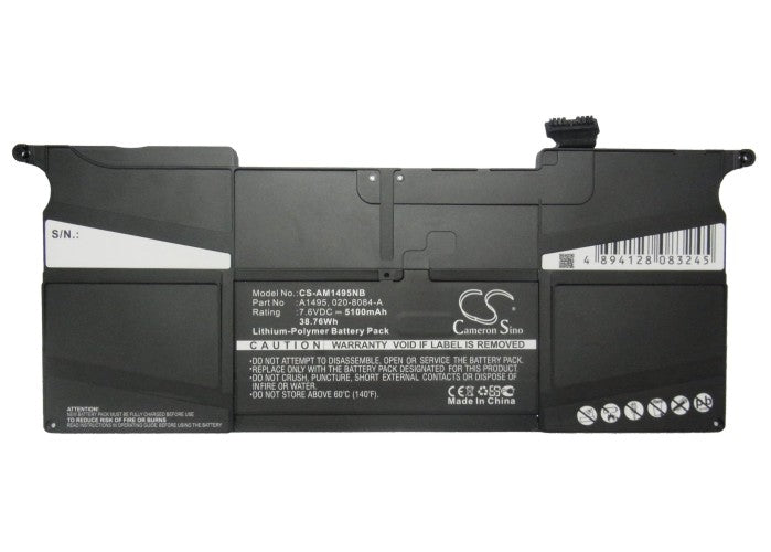 CS-AM1495NB : Battery for Apple MacBook Air 11" A1465 2013, MacBook Air Core i5 1.3 11" Mid-2013, MacBook Air Core i7 1.7 11" Mid-2013 and others - Replaces Apple A1495, 020-8084-A