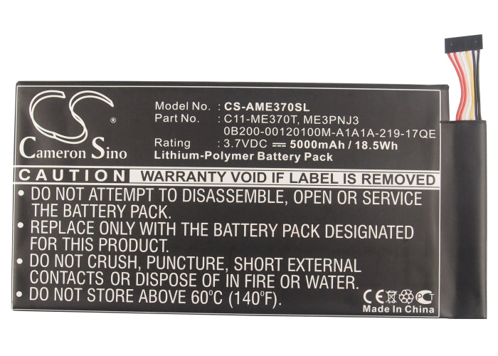 CS-AME370SL : Battery for Asus Transformer Pad, TF400, Transformer Pad TF400 and others - Replaces Asus C11-TF400CD, C21-TF400CD, C11-ME301T