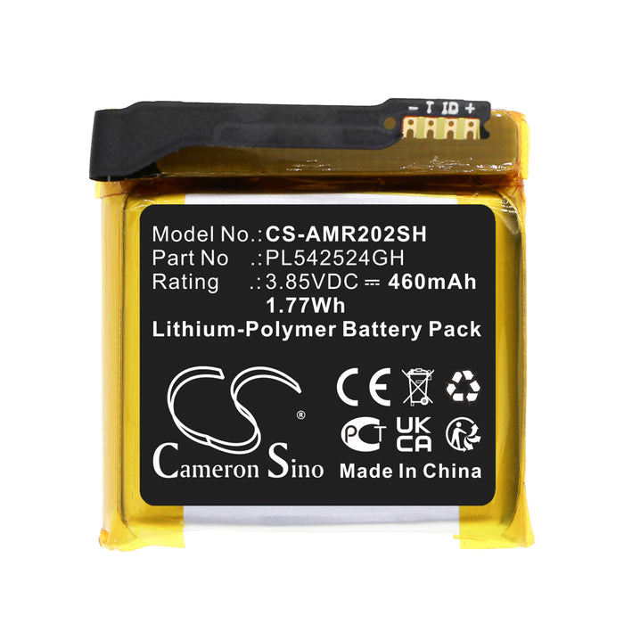 CS-AMR202SH : Battery for Amazfit GTR 2E, A2023 - Replaces Amazfit PL542524GH