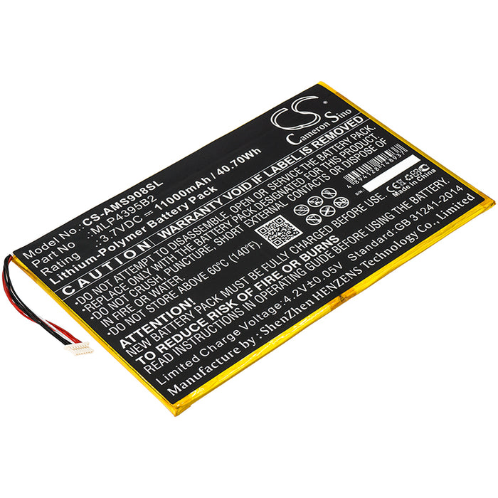 CS-AMS908SL : Battery for Autel MaxiSys MS908, MaxiSys MS908P Pro, MaxiSys CV and others - Replaces Autel MLP4395B2, MLP4795117-2P