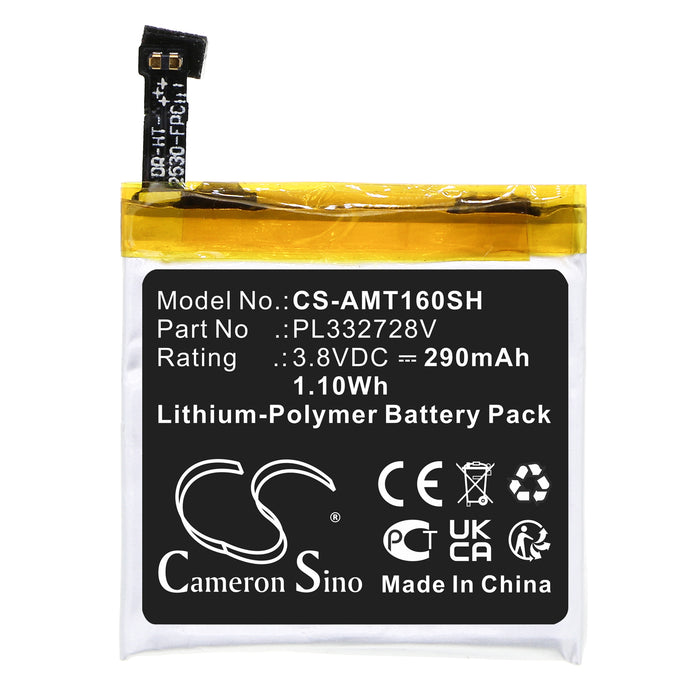 CS-AMT160SH : Battery for Amazfit Stratos, Stratos 2, A1609 and others - Replaces Amazfit PL332728V