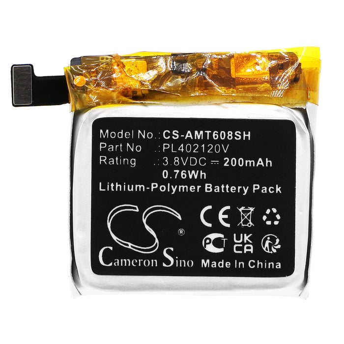 CS-AMT608SH : Battery for Amazfit Bip, A1608 - Replaces Amazfit PL402120V