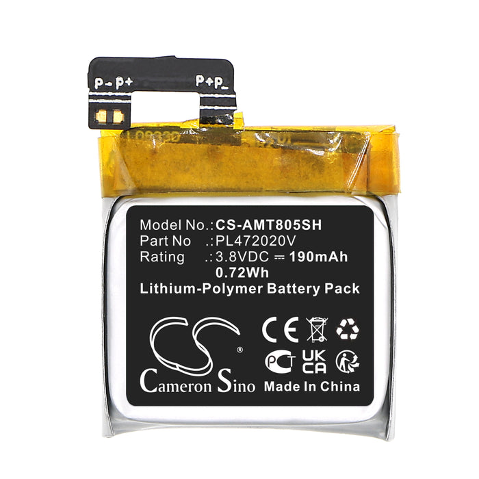 CS-AMT805SH : Battery for Amazfit A1805 - Replaces Amazfit PL472020V