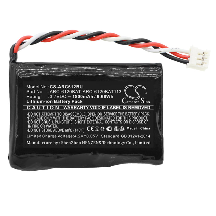 CS-ARC612BU : Battery for Areca ARC-11xx(ML), ARC-12xx(ML), ARC-12xx(4i/4x/8x) and others - Replaces Areca ARC-6120BAT, ARC-6120BAT113, 91-6120BA-T112-1880 and others