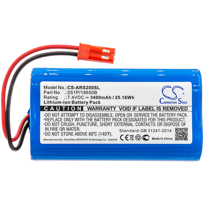 CS-ARS200SL : Battery for Arizer Solo, Solo 2 - Replaces Arizer 2S1P/18650B