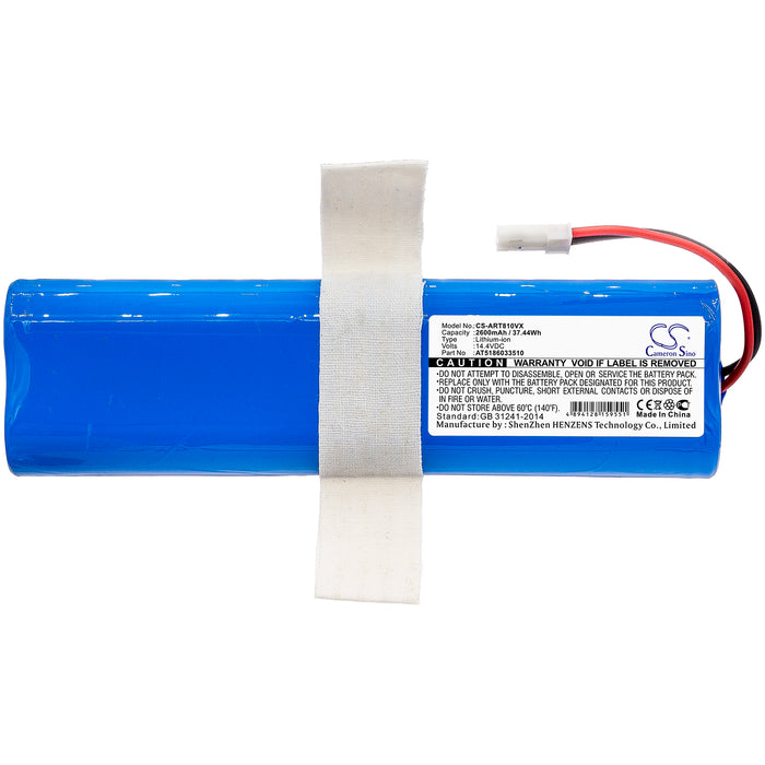 CS-ART810VX : Battery for Pure Clean PUCRC90 - Replaces Ariete AT5186033510