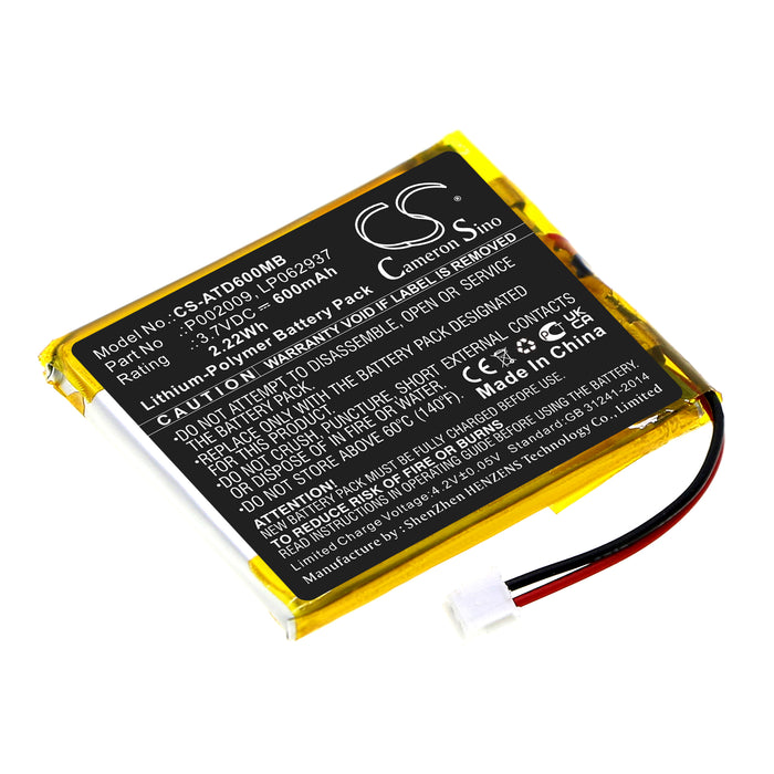 CS-ATD600MB : Battery for Alecto DBX-60 - Replaces Alecto P002009, LP062937