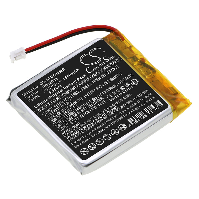 CS-ATD690MB : Battery for Alecto DVM-69 - Replaces Alecto P002088