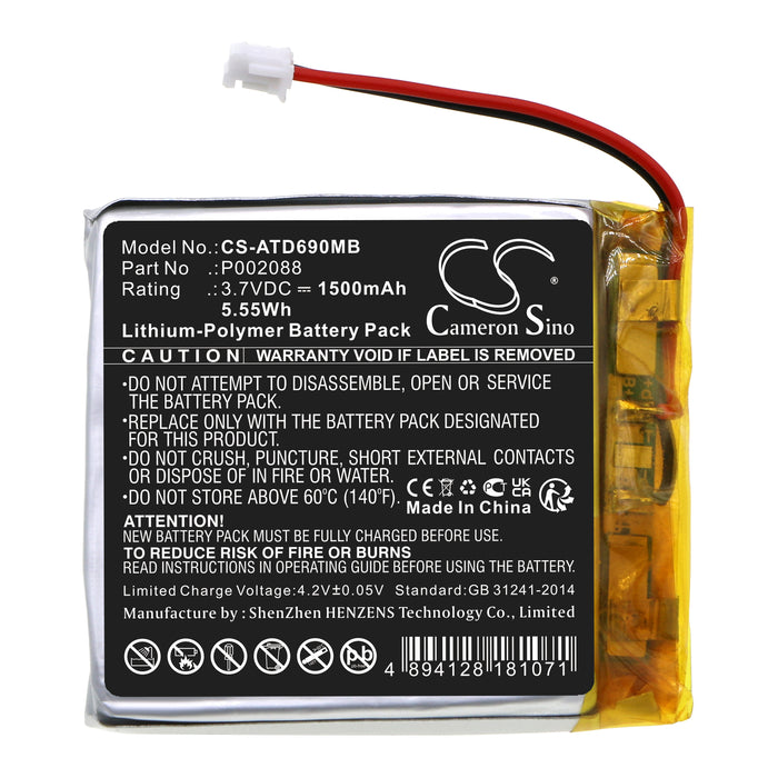 CS-ATD690MB : Battery for Alecto DVM-69 - Replaces Alecto P002088