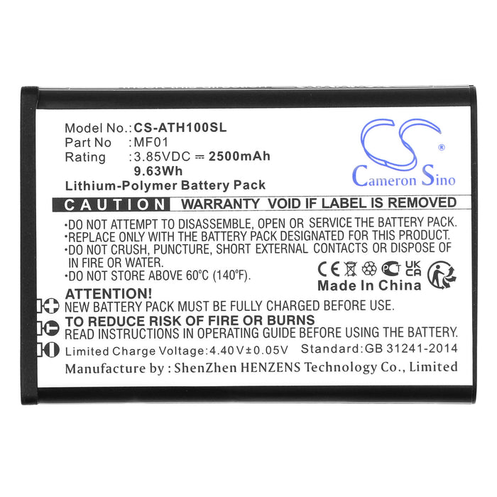 CS-ATH100SL : Battery for AT&T Turbo Hotspot 2, CT2MHS01, T-Mobile Hotspot TMO HS1 and others - Replaces AT&T MF01, 711700572011