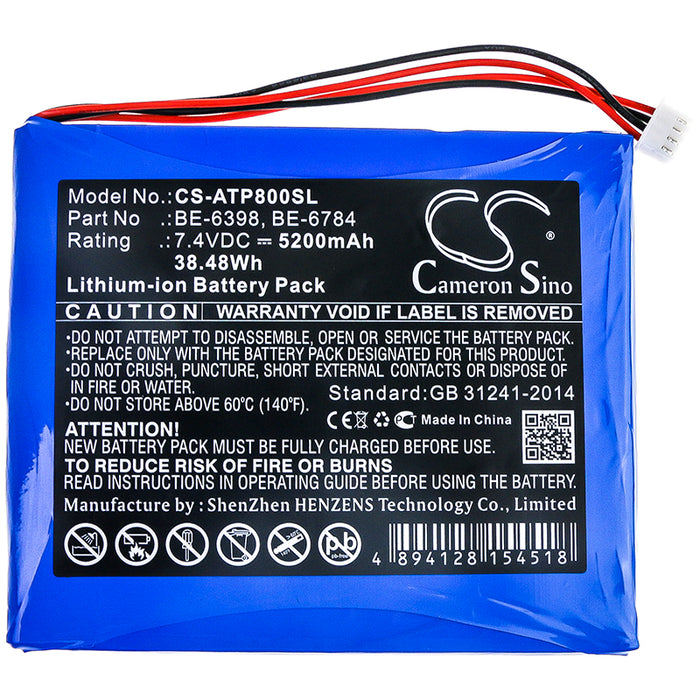 CS-ATP800SL : Battery for Aetep AT800, AT810, AT820 and others - Replaces Aetep BE-6398, BE-6784