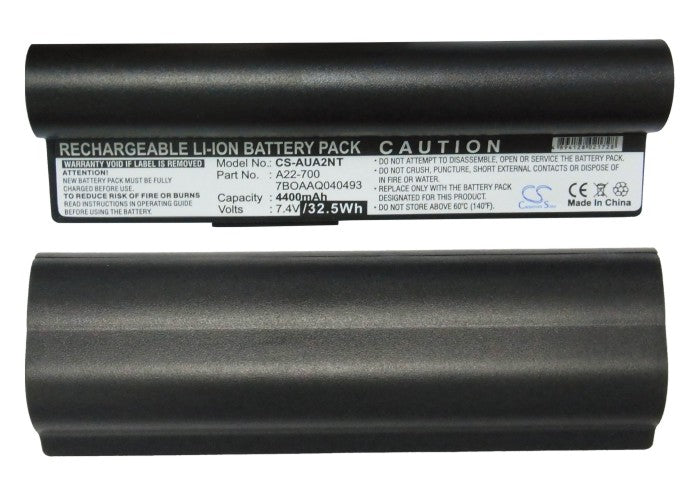 CS-AUA2NT : Battery for Asus Eee PC 701, Eee PC 701C, Eee PC 800 and others - Replaces Asus A22-701, 7BOAAQ040493, 90-OA001B1100 and others