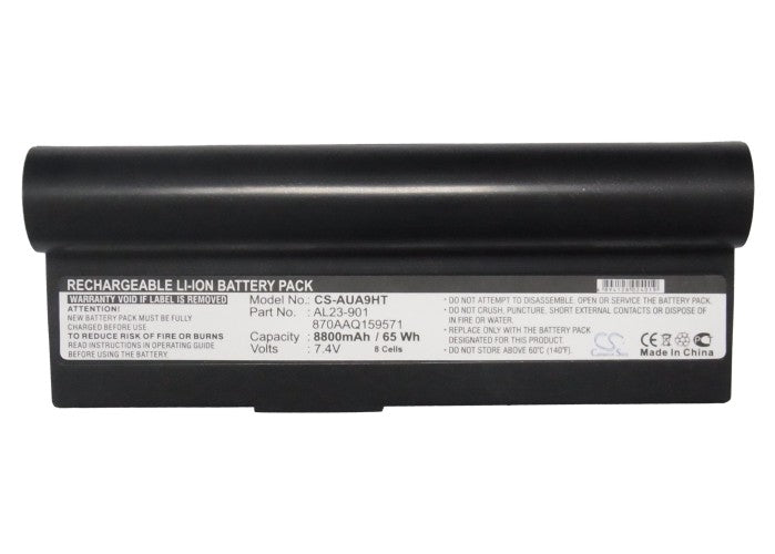 CS-AUA9HT : Battery for Asus Eee PC 901, Eee PC 904, Eee PC 904HD and others - Replaces Asus AL23-901, 870AAQ159571, AL24-1000 and others