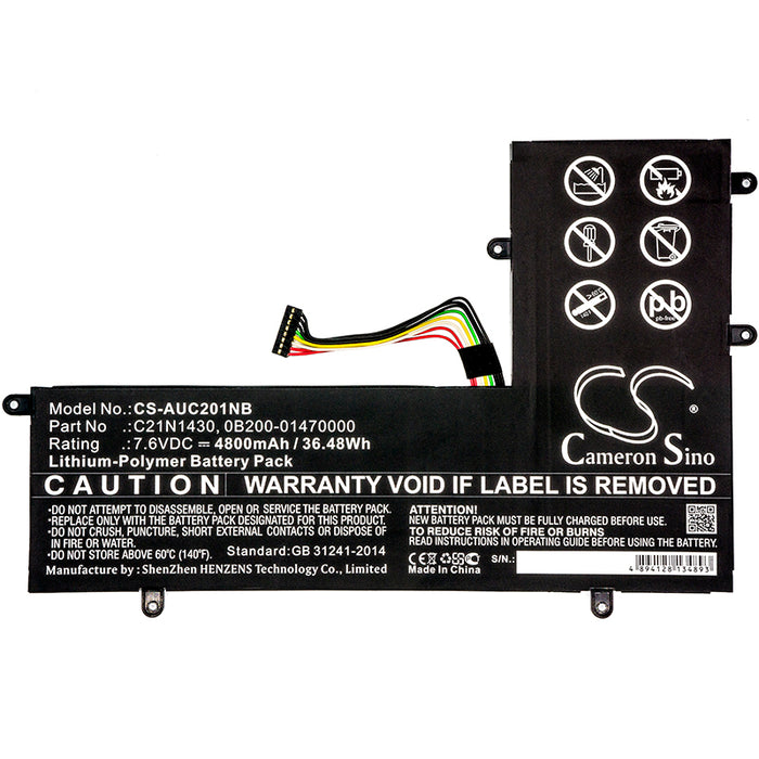 CS-AUC201NB : Battery for Asus Eee Book C201PA, ChromeBook C201, ChromeBook C201P and others - Replaces Asus C21N1430, 0B200-01470000