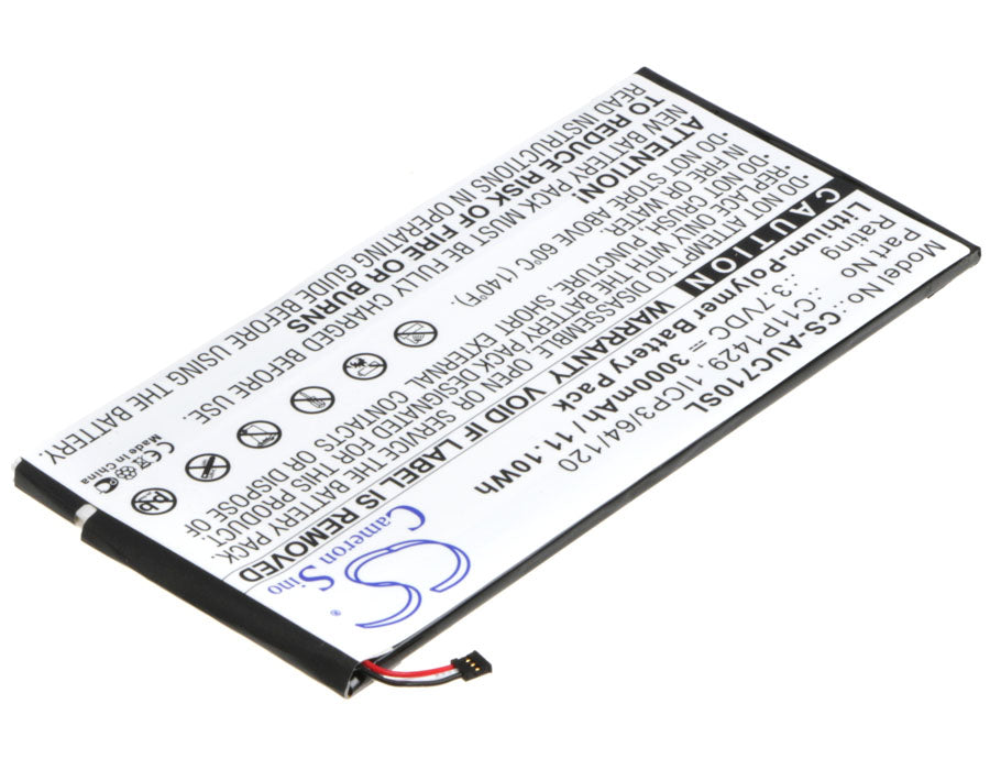 CS-AUC710SL : Battery for Asus Zenpad C7.0, Zenpad Z710C, Z710C-AI-BK and others - Replaces Asus C11P1429, C11P1429(9), 1ICP3/64/120 and others