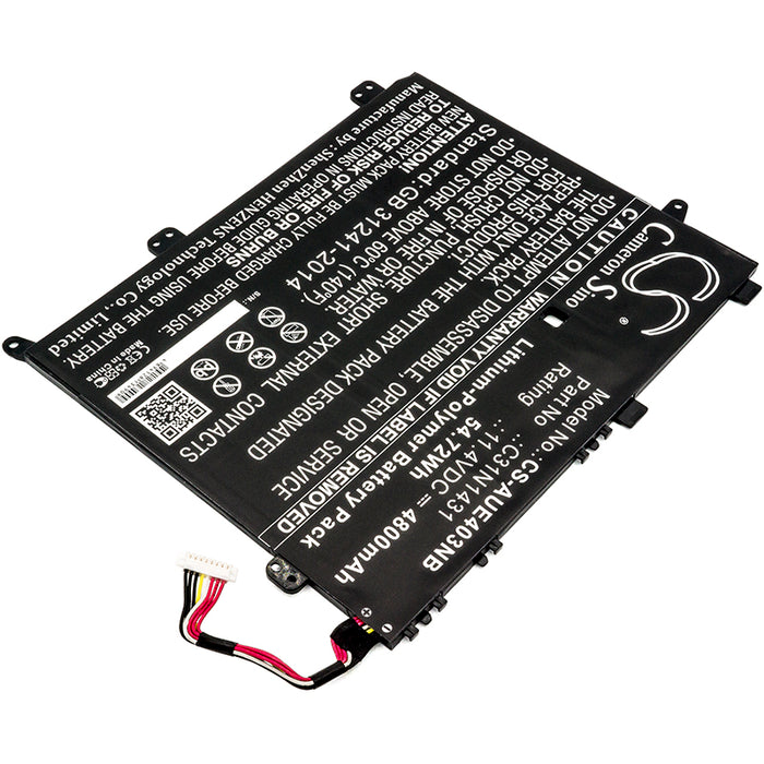 CS-AUE403NB : Battery for Asus Eee Book E403SA, Eee PC E403SA, VivoBook E403NA and others - Replaces Asus C31N1431, 0B200-01600000, 0B200-01600200 and others