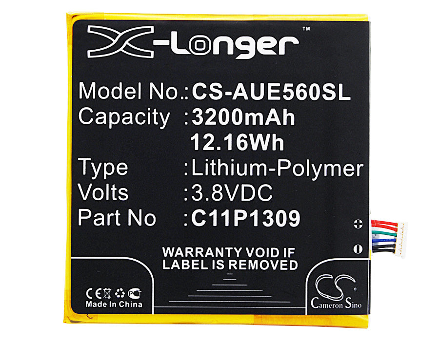 CS-AUE560SL : Battery for Asus Fonepad Note 6, Fonepad Note FHD6, ME560CG and others - Replaces Asus C11P1309, C11P1309(1ICP/5/69/62)