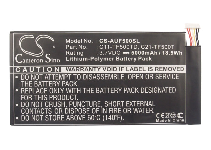 CS-AUF500SL : Battery for Asus EE Pad TF500, Transformer Pad TF500, Transformer Pad TF500D and others - Replaces Asus C11-TF500TD, C11-TF500CD, C21-TF500T