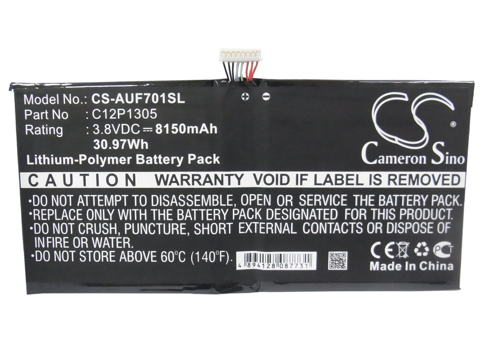 CS-AUF701SL : Battery for Asus Transformer TF701T, K00C, TF701T - Replaces Asus C12P1305