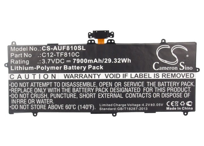 CS-AUF810SL : Battery for Asus Vivo Tab TF810C, Vivo Tab TF810, TF810 and others - Replaces Asus C12-TF810C