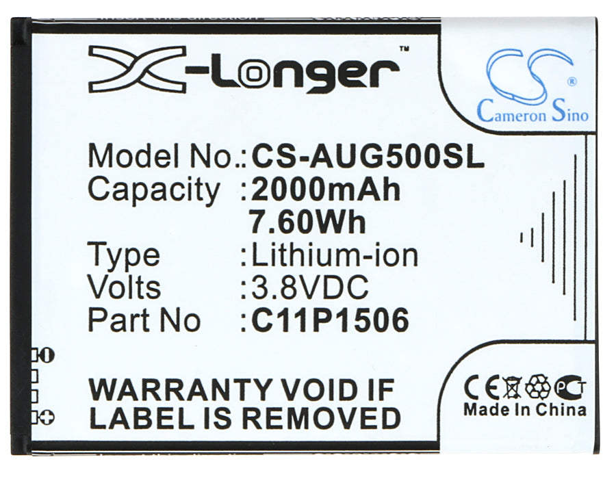 CS-AUG500SL : Battery for Asus Live Dual SIM, G500TG, ZenFone Go 5.5 and others - Replaces Asus C11P1506