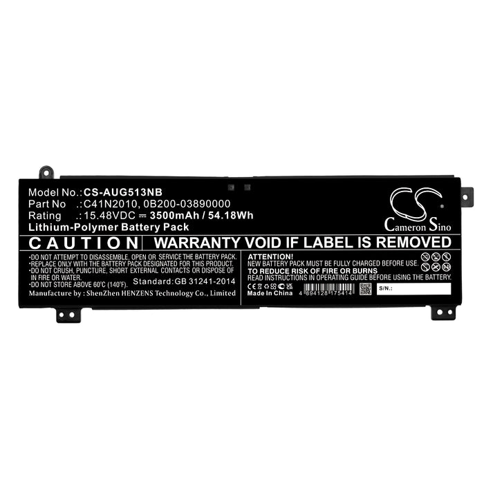 CS-AUG513NB : Battery for Asus ROG Strix G15 G513IH-HN006, ROG Strix G15 G513QC-HN093T, ROG Strix G17 G713QE-HX024T and others - Replaces Asus C41N2010, 0B200-03890000