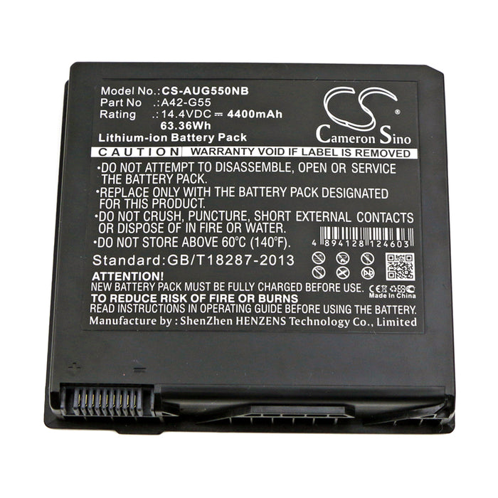 CS-AUG550NB : Battery for Asus G55, G55VW-DH71-CA, G55XI361VW-BL and others - Replaces Asus A42-G55, 0B110-00080000, B056R014-0037