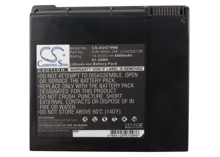 CS-AUG74NB : Battery for Asus G74, G74J, G74JH and others - Replaces Asus A42-G74, ICR18650-26F, LC42SD128