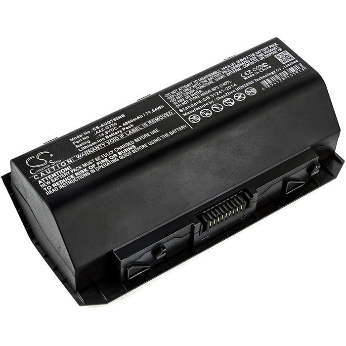 CS-AUG750NB : Battery for Asus G750, G750J, G750JH and others - Replaces Asus A42-G750
