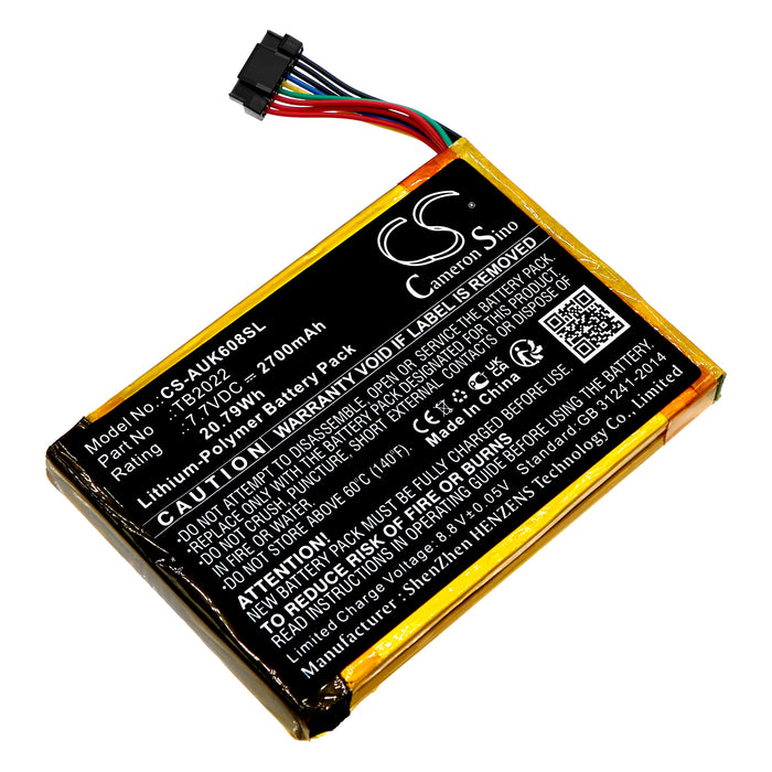 CS-AUK608SL : Battery for Autel MaxiBAS BT608 - Replaces Autel TB2022