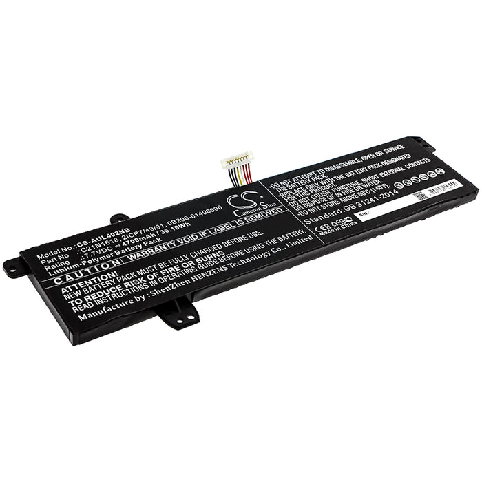 CS-AUL402NB : Battery for Asus L402BP, VivoBook R417BA-FA160T, E402BA-fa042T and others - Replaces Asus C21N1618, 0B200-01400600, 2ICP7/49/91