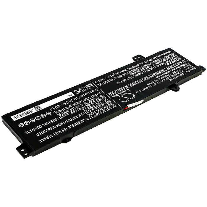 CS-AUL402NB : Battery for Asus L402BP, VivoBook R417BA-FA160T, E402BA-fa042T and others - Replaces Asus C21N1618, 0B200-01400600, 2ICP7/49/91