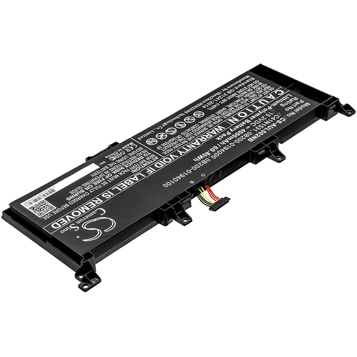 CS-AUL502NB : Battery for Asus GL502VS-GZ422T, GL502VS-FY255T, GL502VY-FY040T and others - Replaces Asus C41N1531, 0B200-0194000, 0B200-01940100