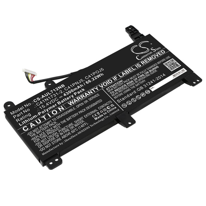 CS-AUL712NB : Battery for Asus ROG Strix G17 G712LW-EV251T, ROG Strix G G731GU-EV002, ROG Strix G17 G712LU-EV057T and others - Replaces Asus 0B200-02940000, 0B200-02990000, 0B200-03400200 and others
