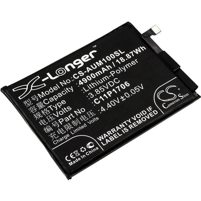 CS-AUM100SL : Battery for Asus ZenFone Max Pro M1, ZenFone Max Pro M1 Dual SIM, ZenFone Max Pro M1 Dual SIM TD-LTE and others - Replaces Asus 0B200-02870200, C11P1706 (1ICP5/65/87)