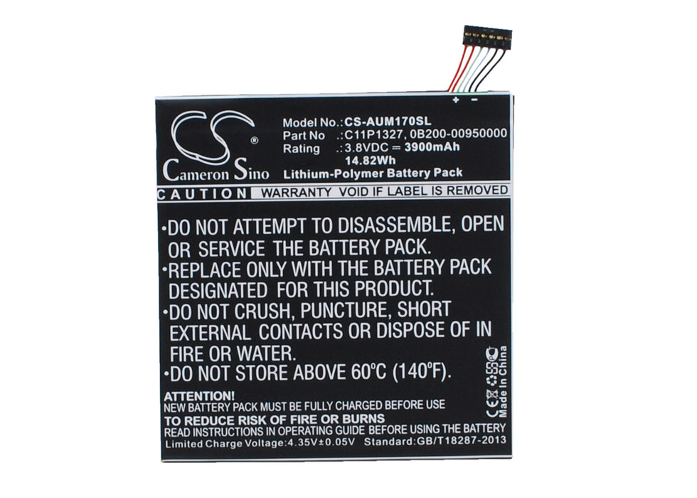 CS-AUM170SL : Battery for Asus MeMO Pad ME170C, ME170C, Fonepad 7" Dual Sim phablet and others - Replaces Asus C11P1327, 0B200-00950000