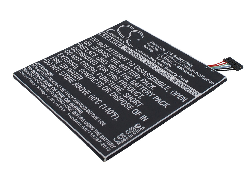 CS-AUM170SL : Battery for Asus MeMO Pad ME170C, ME170C, Fonepad 7" Dual Sim phablet and others - Replaces Asus C11P1327, 0B200-00950000