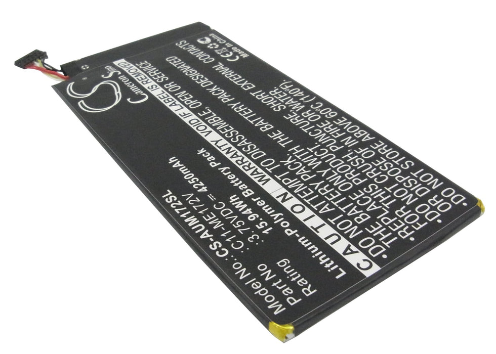 CS-AUM172SL : Battery for Asus MeMO Pad ME172, ME172, ME172V and others - Replaces Asus C11-ME172V