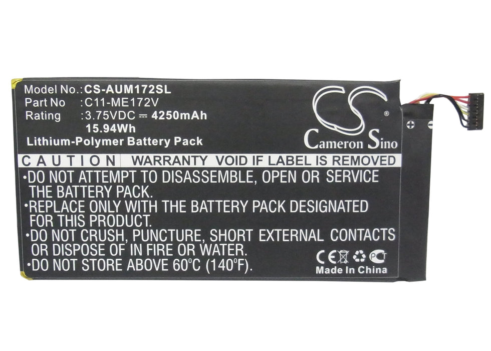 CS-AUM172SL : Battery for Asus MeMO Pad ME172, ME172, ME172V and others - Replaces Asus C11-ME172V