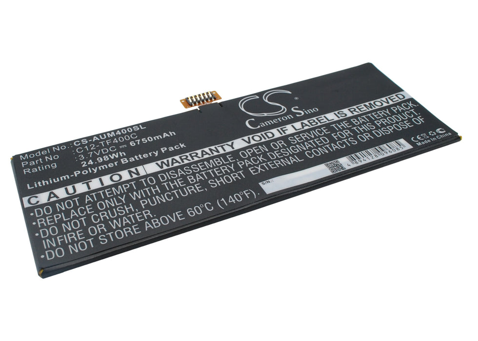 CS-AUM400SL : Battery for Asus VivoTab Smart ME400C, Transformer Pad TF502T, TF600T-1B016R and others - Replaces Asus C12-TF400C