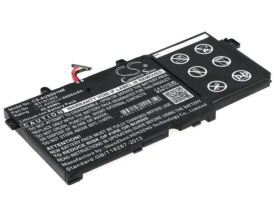 CS-AUN591NB : Battery for Asus N591LB, Q551LN, Q551 and others - Replaces Asus B31N1402, 0B200-01050000M, 0B200-01050000