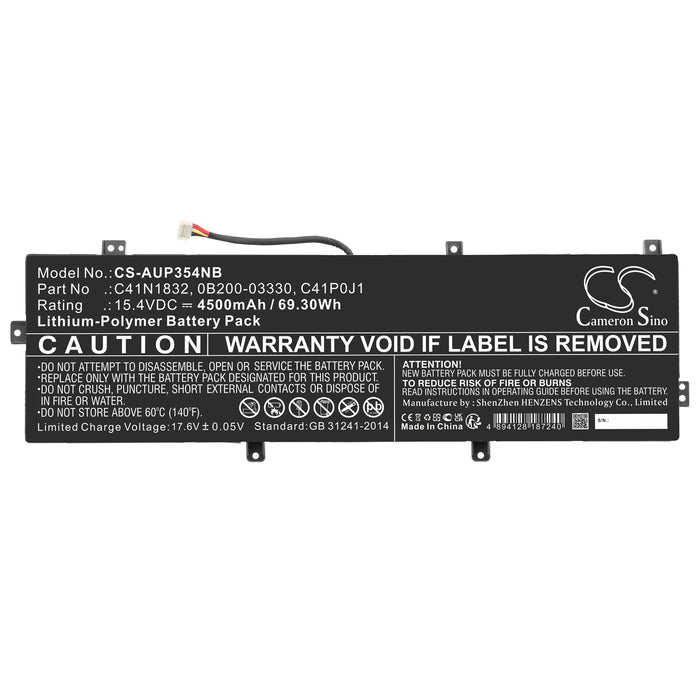 CS-AUP354NB : Battery for Asus Pro P3540FA-EJ0056R, Pro P3540FA-EJ0811R, PRO P3540FB-BQ0253T and others - Replaces Asus C41N1832, 0B200-03330, 0B200-03330100 and others