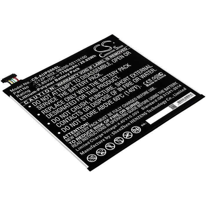 CS-AUP500SL : Battery for Asus ZenPad 3S 10 LTE, Z500KL, ZenPad Z10 and others - Replaces Asus C12P1602, 0B200-02110100