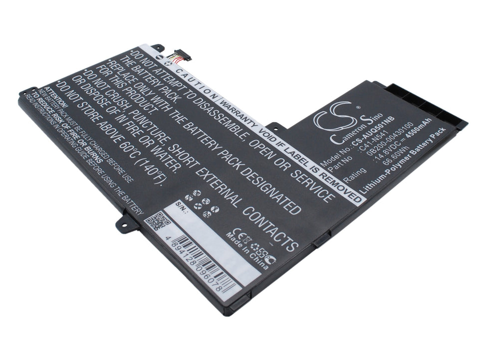 CS-AUQ501NB : Battery for Asus Q501L, Q501LA, Q501LA-BBI5T03 and others - Replaces Asus C41-N541, 0B200-00430100, N54PNC3