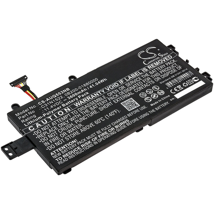 CS-AUQ553NB : Battery for Asus Q553U, Q553UB-BSI7T13 - Replaces Asus C31N1522, 0B200-01880000