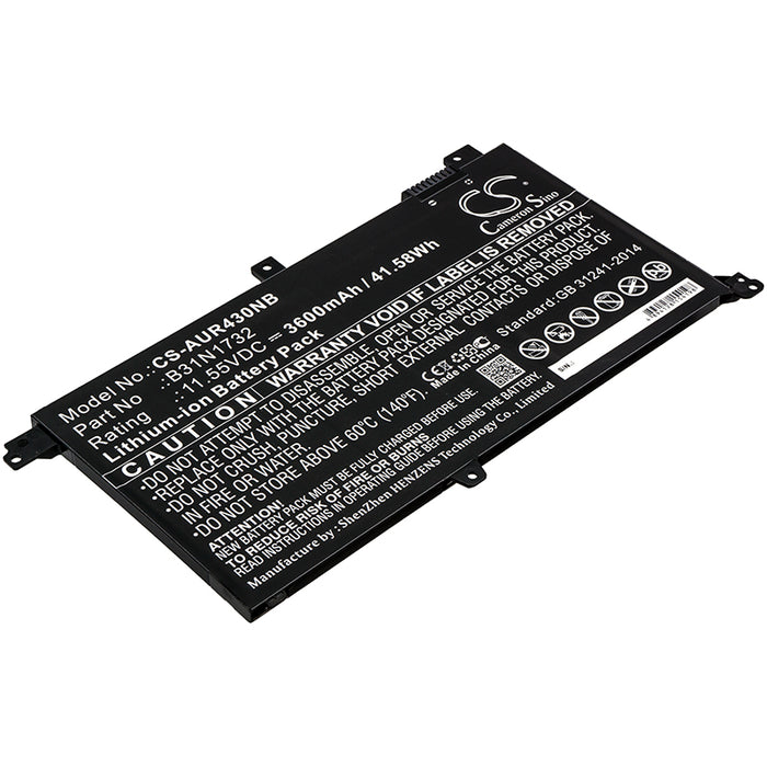 CS-AUR430NB : Battery for Asus S430UF, K430UF, V430UF and others - Replaces Asus B31N1732, 0B200-02960000, 0B200-02960400