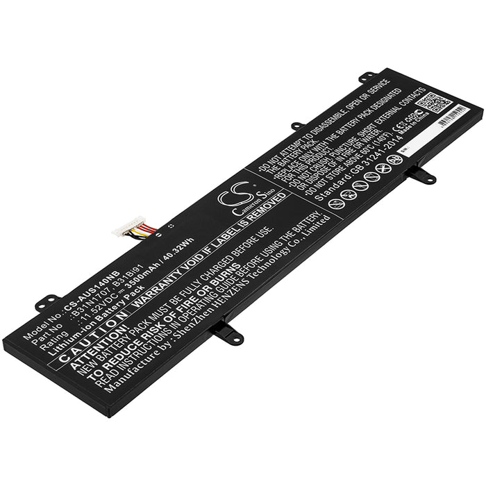 CS-AUS140NB : Battery for Asus VivoBook S14, S410U, S410UA and others - Replaces Asus B31N1707, B31Bi91, 0B200-02710000 and others